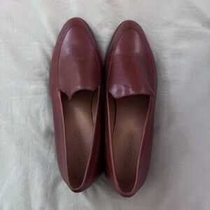 Madewell Women's Deep Red Leather Loafers